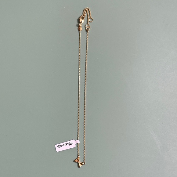 Madewell Gold Bowtie Pasta Pendant Necklace - Picture 3 of 5